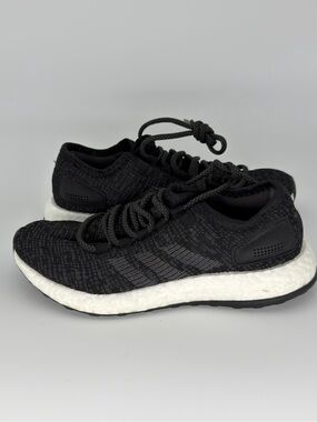 Adidas Pureboost Low Top Mens 4.5 Athletic Running Shoes Black BA8899 NEW